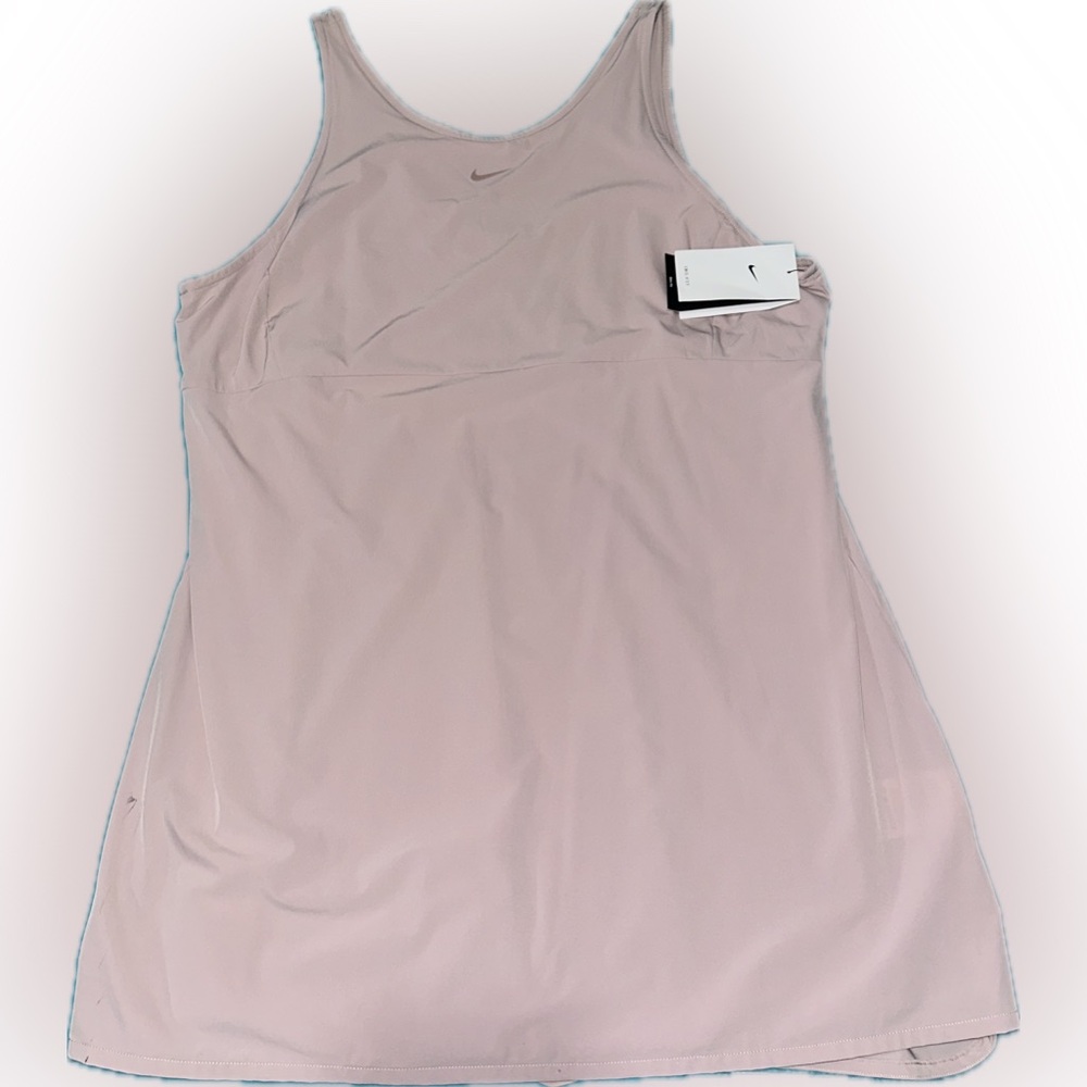 Women’s Nike Light Pink Taupe Athletic Tank Top Dress with Shorts - XXL